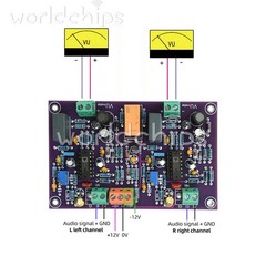 DC12-15V Positive&Negative Power Supply Professional VU Meter Head Driver Board