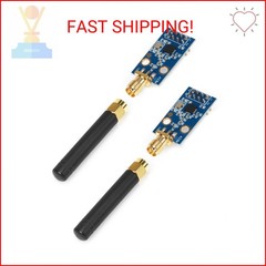 Qoroos 2 PCS CC1101 Module with SMA Antenna Transceiver Module for Arduino 433MH