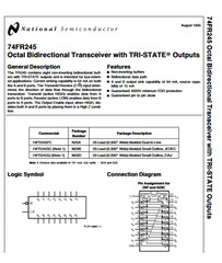 QTY (18) 74FR245PC NSC 20 PIN DIP OCTAL BIDIRECTIONAL TRANSCEIVER NOS 1 TUBE