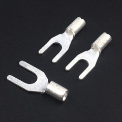 Fork Electrical Crimp Terminals Non-Insulated Spade U Type Cable Connector Wire