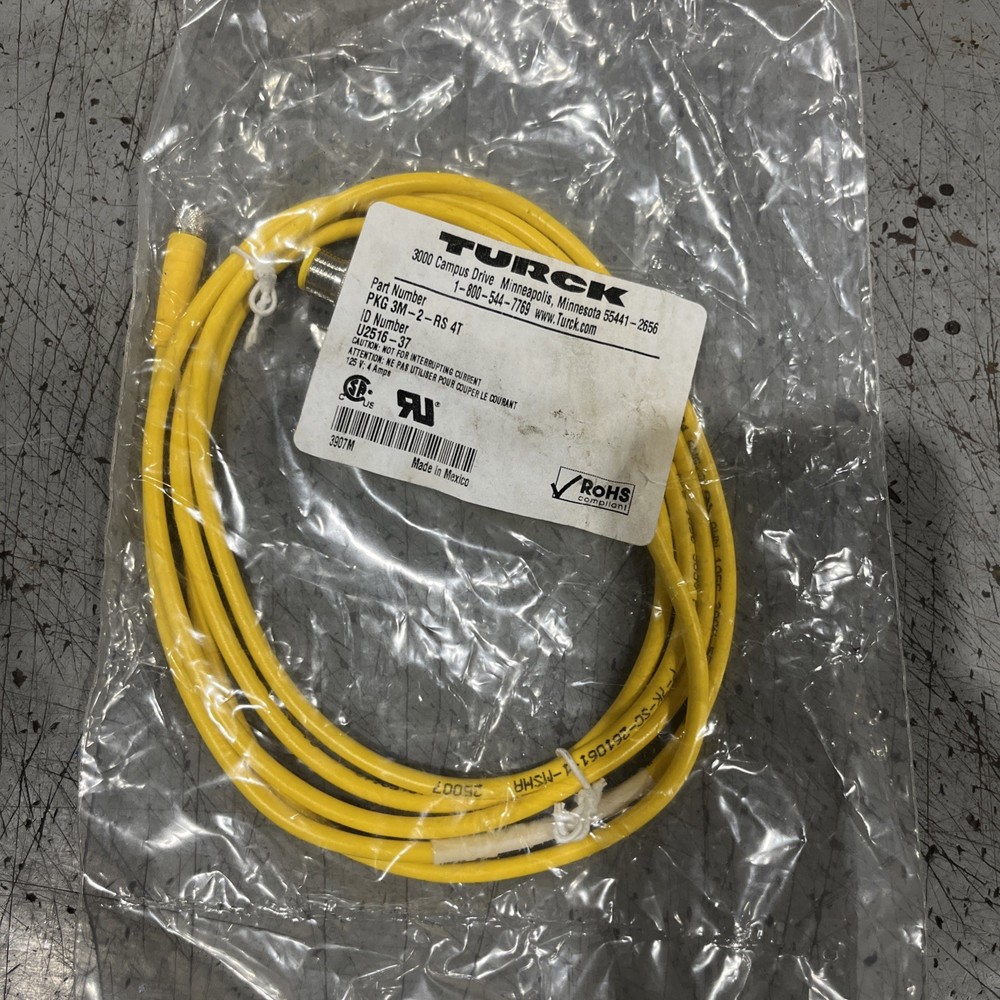 🔥Turck PKG 3M-2-RS 4T Cordset U2516-37, New Free Shipping🇺🇸