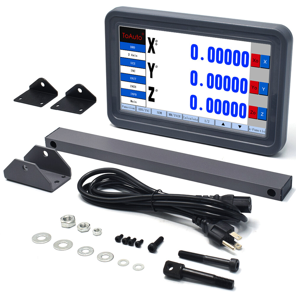 Touch Screen Mill Dro Digital Readout LCD Display+Linear Glass Scale Kit 2/3Axis