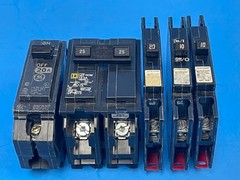 Cutler Hammer QCR1010, QCR1020, Square D HOM225,&GE Type RT-692 Circuit Breakers