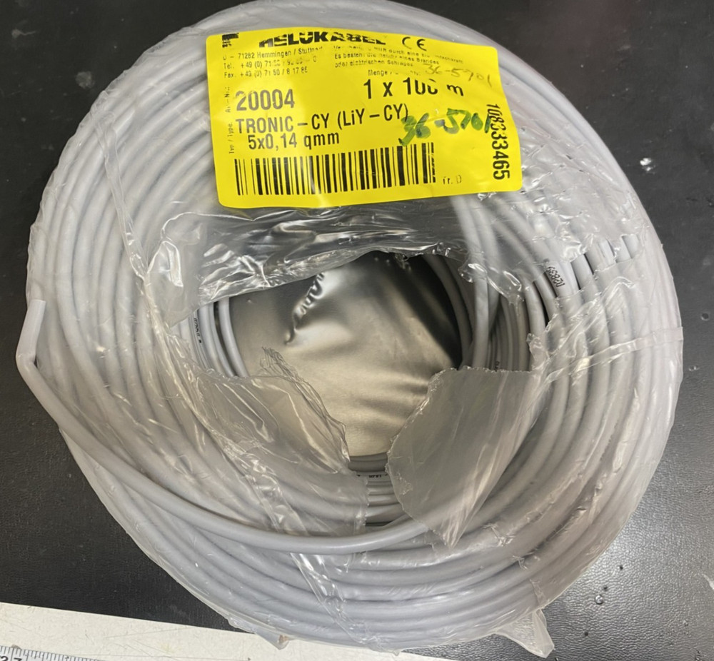 Helukabel TRONIC-CY (LiY-CY) gray 5 x 0.14 mm² NEW Unused 300 Feet SAVE