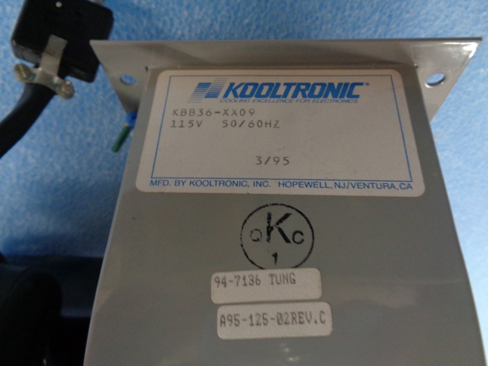 KOOLTRONIC KBB36-XX09, Gasonics P/N: A95-125-02 REV. C Blower