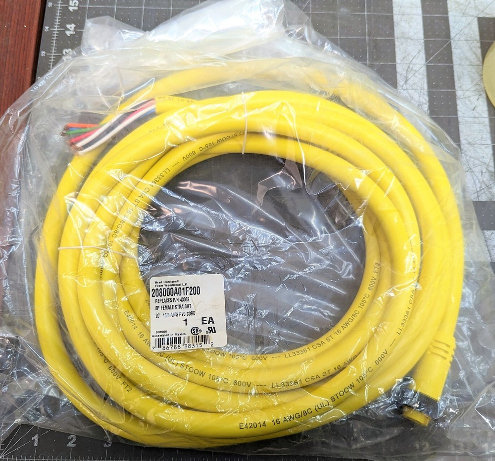 20 ft. 16AWG/8 ST00W 105˚ C 600V Mini-Change B-Size Cord Set (UL) [Z5FL]