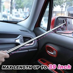 Car Side Mirror Squeegee Retractable 39 Inches 2 Pack for Rain Water Fog