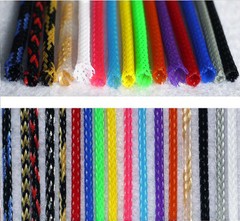Black Pink Mixed Weave Sleeve PET Expandable Braided Tube