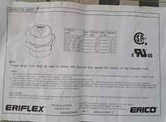 NEW (10 Pcs) Nvent / Eriflex 559694 ISO3-38-16 3/8-16×5/8” insulators 3″ stand