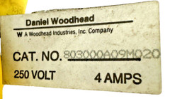 Woodhead 803000A09M020 Cordset, 5 Pin Female, 250V 4 Amp, new (PP)