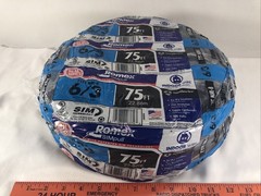 75′ 6/3 Wire ROMEX W/Ground NM-B Cable Non-Metallic EV FT See Pics-Fast Ship New