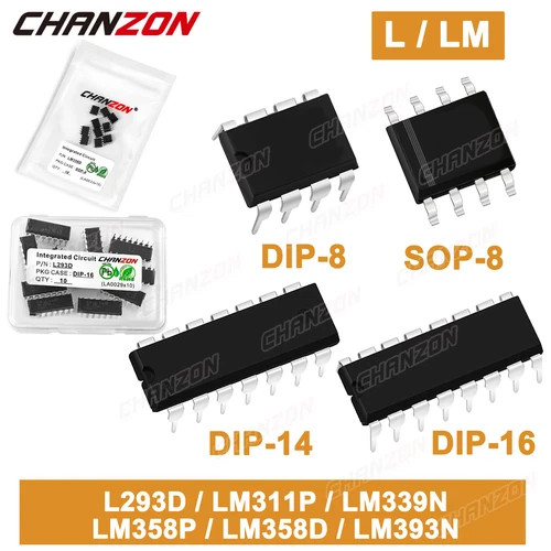 10PCS IC L293D LM358 LM393 LM339 L293 LM311 LM358N LM358P LM 358 LM339N DIP14