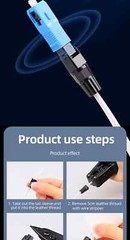 100Pcs Splicer Fiber Optic Connector For SC-APC SC-UPC FTTH Embedded Leather