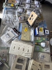 Large Lot NOS Electrical Supplies Switches Outlets Wall Plates Leviton Pass & Se