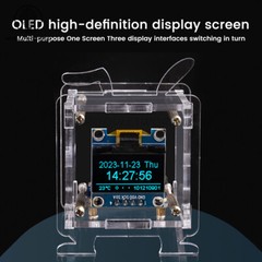 DIY ESP8266 Mini Weather Forecast Electronic Clock Kit 0.96″ OLED Display+Shell