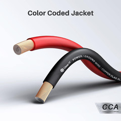 GearIT 10 Gauge Wire (50ft Each – 10 – Black/Red), Black/Red