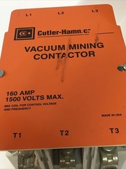 Cutler Hammer Vacuum Mining Contactor VM160CJZ1 160 Amps 3 Pole 160A