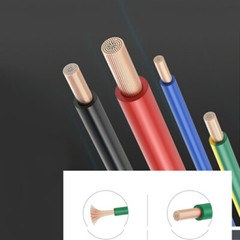 Single Core 0.3/0.5/0.75mm² RV Flex Wire Pure Copper Cores PVC Electrical Cable