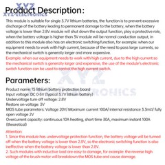 1S 30A High Current 10A Li-ion Battery Protection Board for DC 3.7V 4.2V Polymer