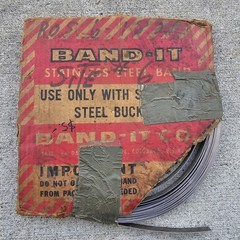 BAND-IT Stainless Steel Band 3/8″ and 1/2″ 100′ Roll – Lot of 2 (1 New)