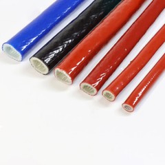 Silicone/Fiberglass Fire Sleeving Red/Black/Blue High Temp Insulation Sleeve