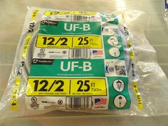 12/2 south wire spool for home projects new in unopened package 25 ft UF-B