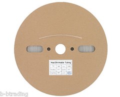 100 Ft 3/32″ ID (2.4mm) Clear Polyolefin 2:1 Heat Shrink Halogen-Free RoHS UL