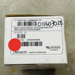 Littelfuse LPSM CH 30A 600V Midget Powersafe 1P Fuse Holder LPSM0001Z CH
