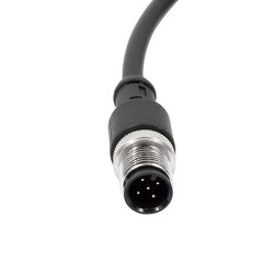 M12 2M Male Straight Head 5Pin Connector Aviation Electrical Cable