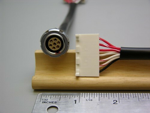 2 LEMO ECG.2B.307 7P 2 Nut Panel Mount Brass/Nickel Body Pre-Wired 6″ Leads