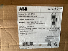 ABB RMM3F4R ReliaMod 3PH 400A Type 3R Main Fusible Switch 208Y/120VAC 4W 100kA