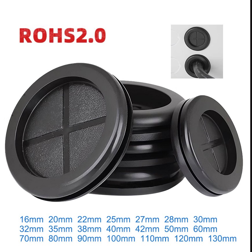 Rubber Grommets Blanking Closed Wiring Plugs Cable Grommet 16mm – 130mm CROSS