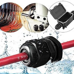 IP68 WATERPROOF BLACK CABLE GLAND COMPRESSION JUNCTION M8/10/12/14/16/18/20-114