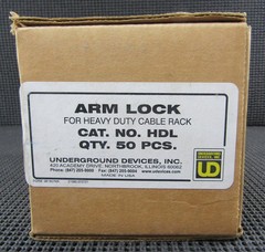 UNDERGROUND DEVICES HDL HEAVY-DUTY CABLE RACK ARM LOCKS – LOT OF 50 / NEW IN BOX