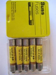 5X BUSSMANN Fast Acting FUSE GLD 3/4 1 2 3 5 or 8 125V Pin Indicating “NOS”