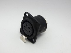 *Lot of 20* Neutrik 3-Pin Female XLR Panel Mount Connector Black