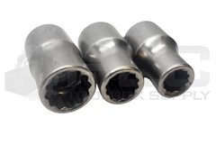 LOT OF 3 CRAFTSMAN 47500 1/2” SOCKETS 3/8”/ 475001 7/16”/ 47503 9/16”