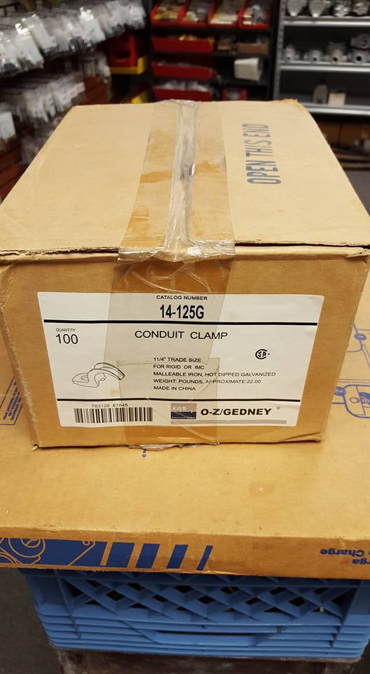 OZ-GEDNEY 11/4″ RIDGID 1-HOLE PIPE STRAPS 14-125G W397