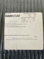 1000’ Easy Heat SR82J 240V 8W/Ft @ 50°F Self Regulating Heat Trace Cable Tape