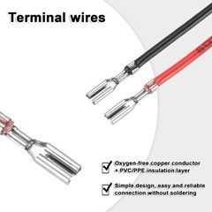 30Pcs Female Spade Crimp Terminal 6.30mm 20cm Wires