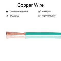 200 Feet Electrical Wire Insulated Stranded Copper 12 AWG Wire Cable,Green