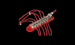 12 Point Busbar – 180A / 48Vdc (Red – High Quality)