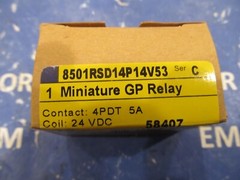 Square D, Plug-In Relay Socket, 14Pin 4PDT, 5a 24vdc 8501RSD14P14V53 New Unused