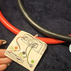 Heavy-duty Battery Cables with Ring Terminals High-current DC Applications. New