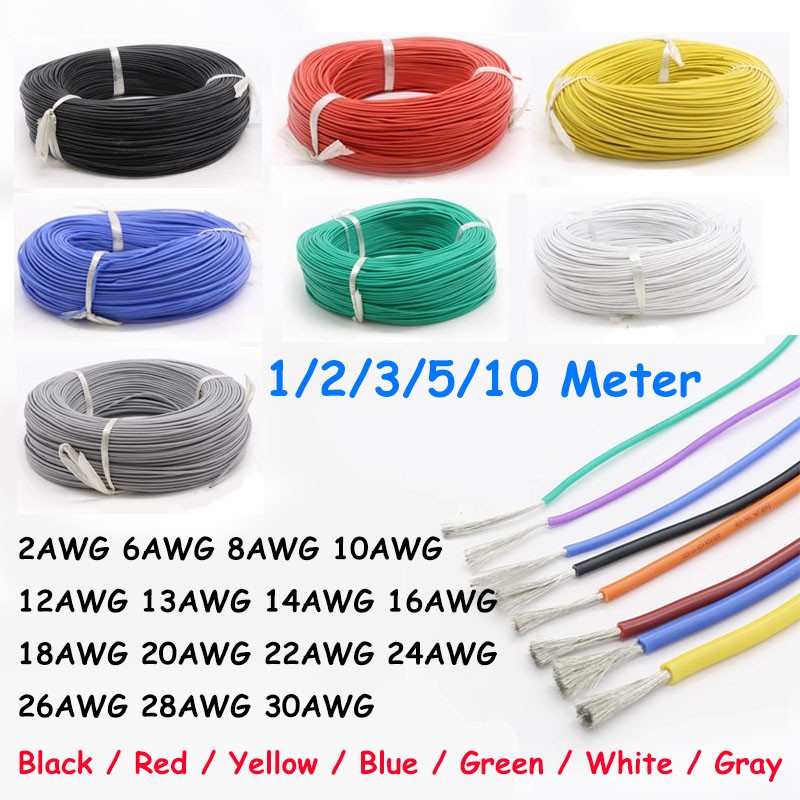 2/6/8/10/12/13/14/16/18/20/22/24/26/28/30AWG Flexible Soft Silicone Wire Cable