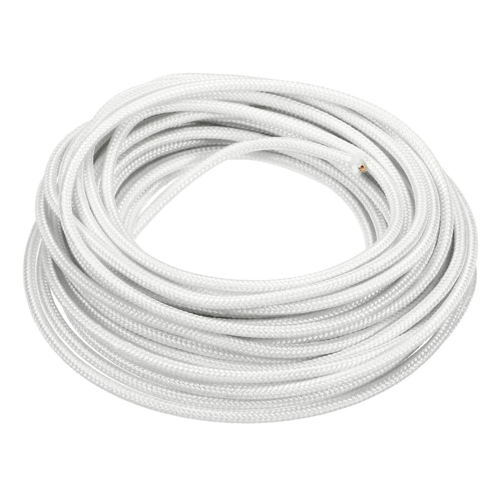 26.3ft 15AWG Electronic Wire High Temperature Electrical Mica Cable White