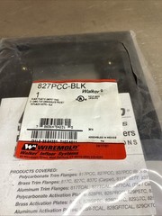 NEW – Wiremold 827PCC-BLK Floor Box Cover Black Plastic Carpet Ring WALKER