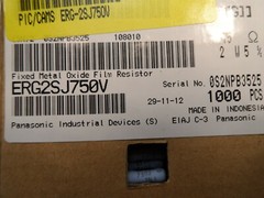 PANASONIC Lot of 1000 ERG-2SJ750V Fixed Metal Oxide Film Resistor 2w 75ohms 5%
