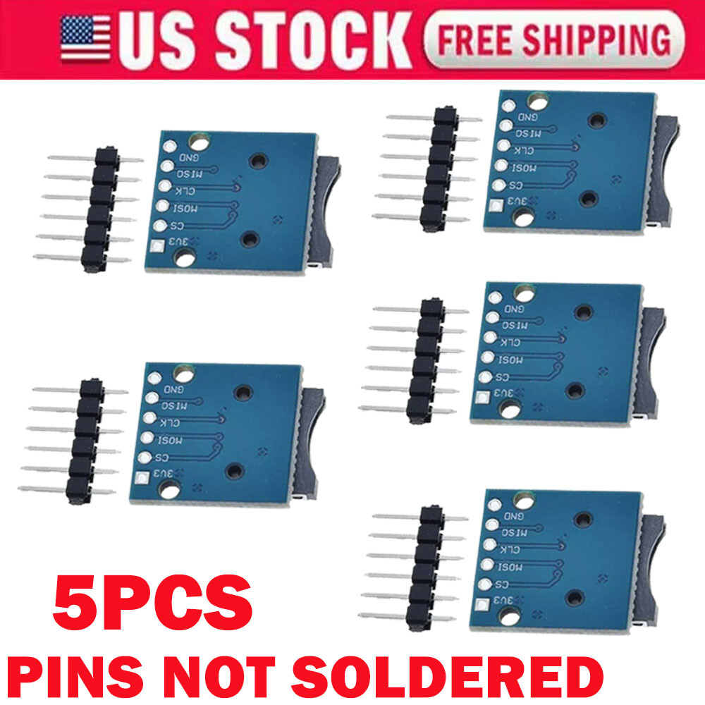 5PC TF Micro SD Card Module Not Soldered Mini Memory Modules For Arduino NEW