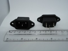 2 Pack AC Computer Power Supply Electric Cable Connection Socket Port Jack 250V